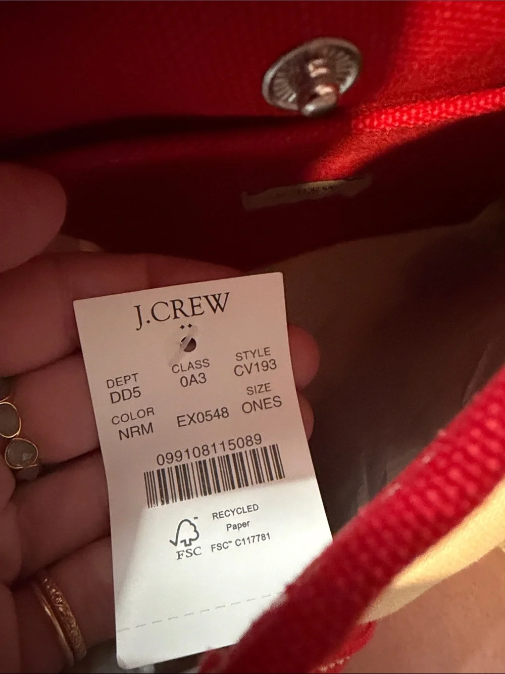 NWT J. Crew Main Street Mini Tote Bag